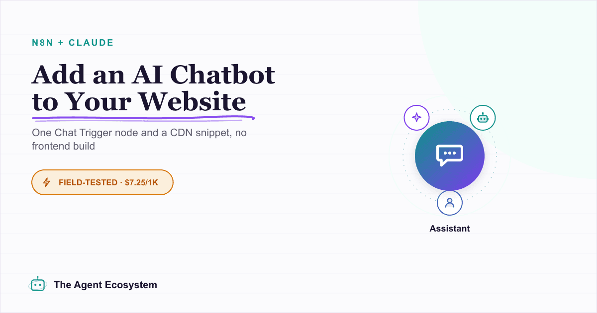 Add an AI Chatbot to Your Website With n8n (Chat Trigger)